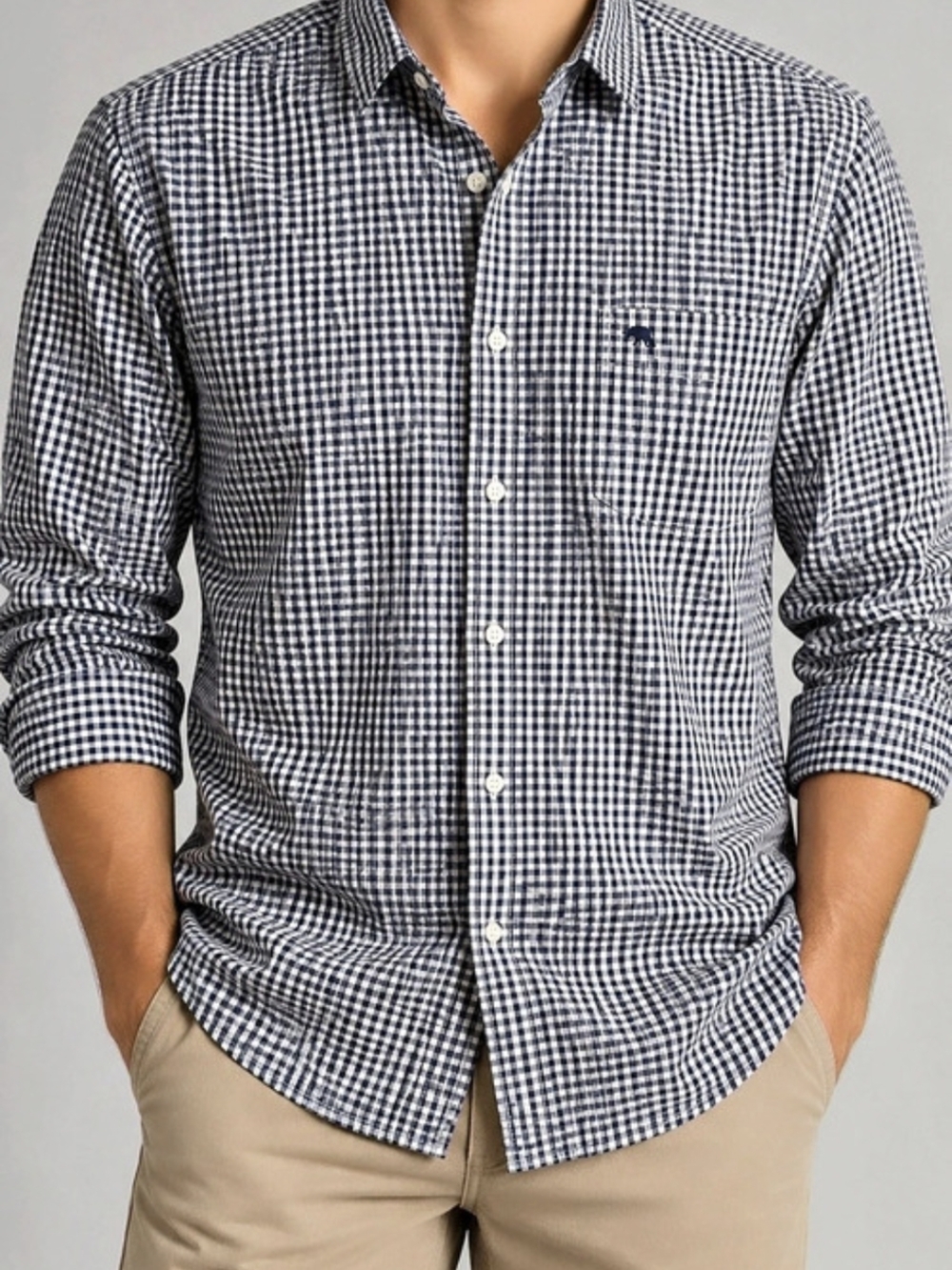 Tommy Bahama Men's 3 XL Gingham Button Down Blue/White Check